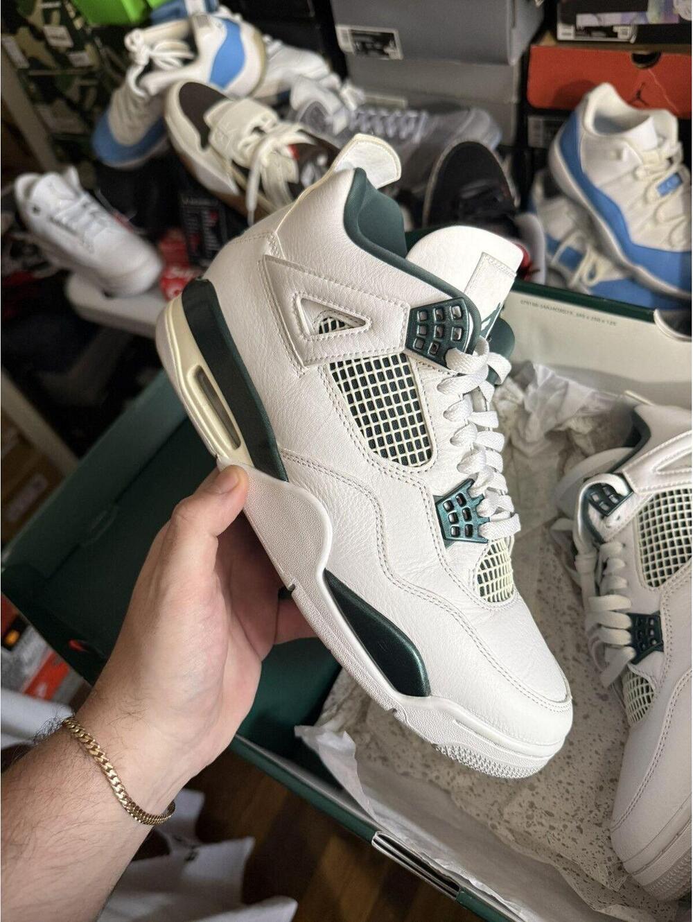 Jordan retro 4 oxidized green sz 9.5